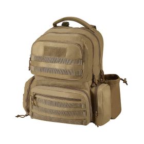 Tactical Gun Range Bag with Lockable Zipper for Outdoor Hunting (Color: brown, Type: Storage Bag)